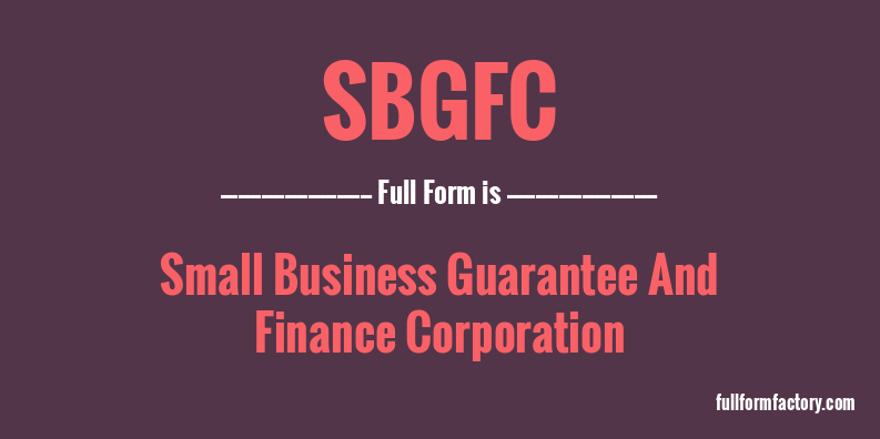 sbgfc-full-form