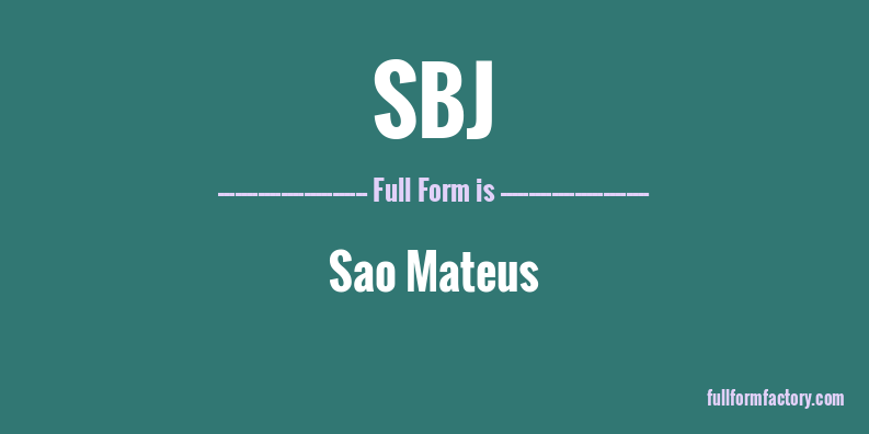 sbj-full-form