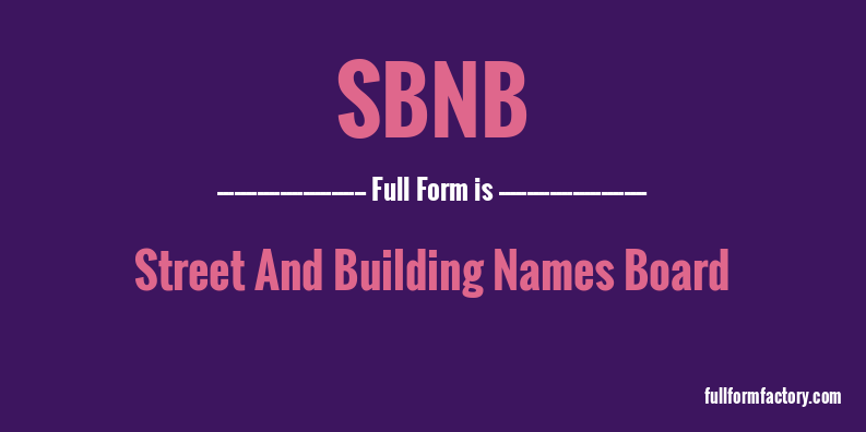 sbnb-full-form