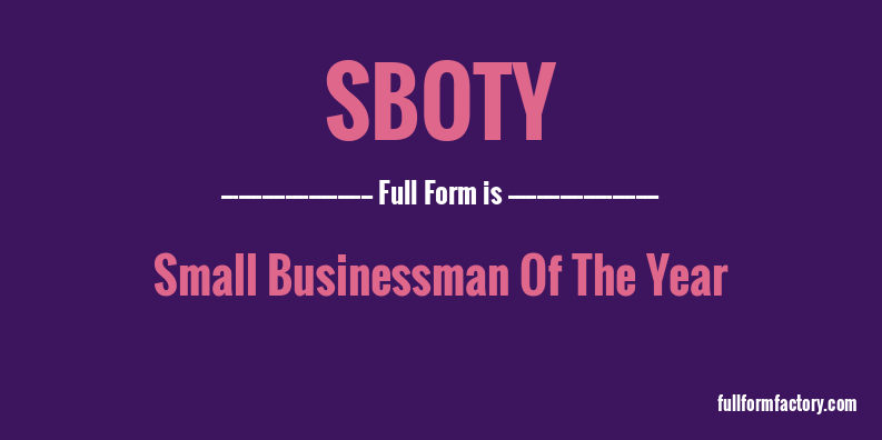 sboty-full-form