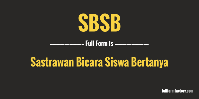 sbsb-full-form