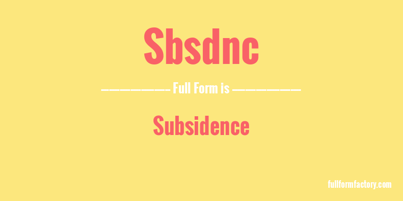 sbsdnc-full-form