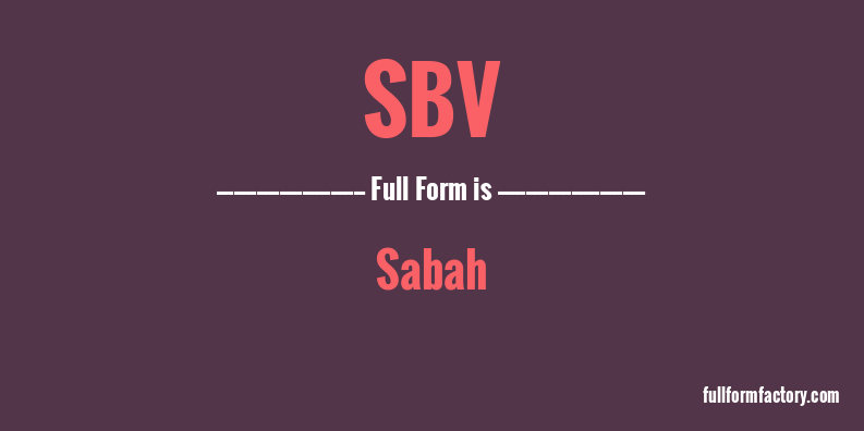 sbv-full-form
