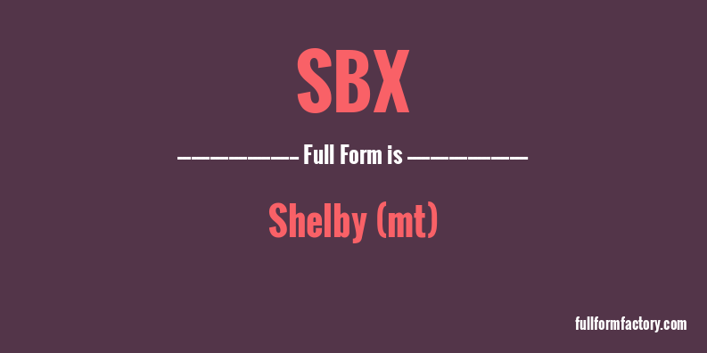 sbx-full-form