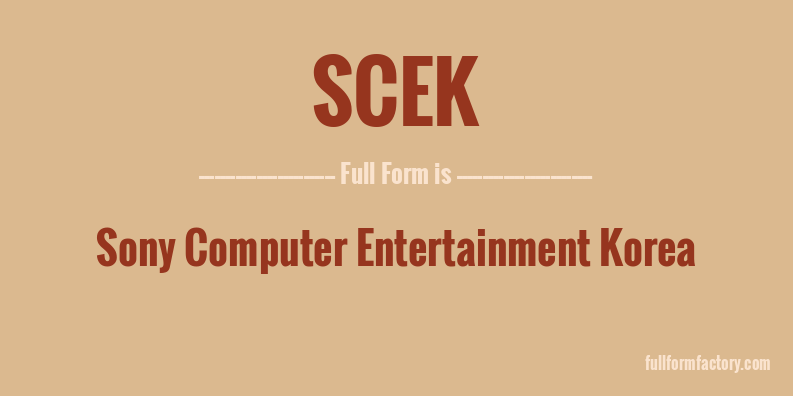 scek-full-form