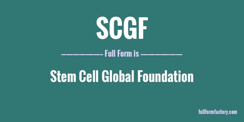 scgf-full-form