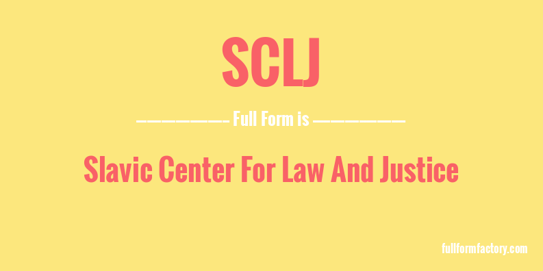 sclj-full-form