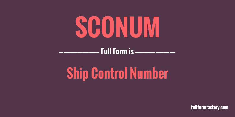 sconum-full-form