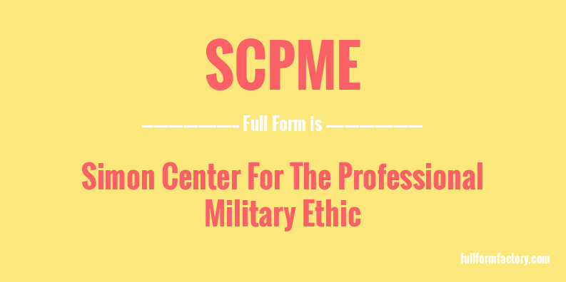 scpme-full-form