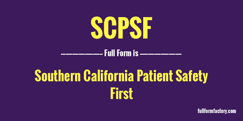 scpsf-full-form