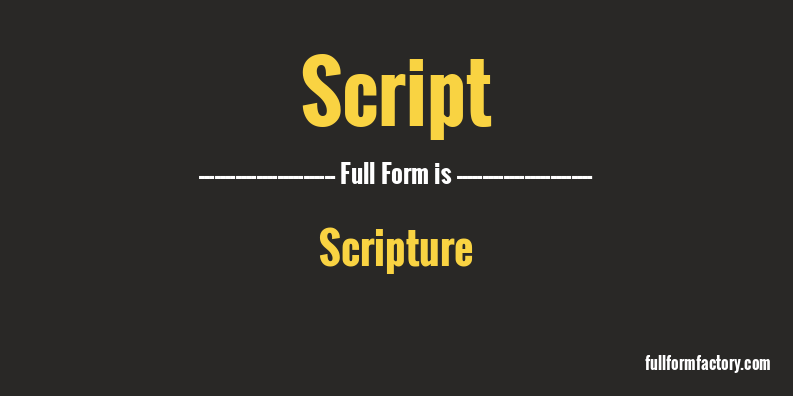 script-abbreviation-meaning-fullform-factory