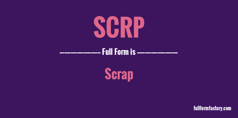 scrp-full-form
