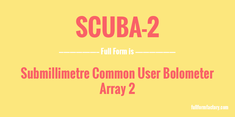 scuba-2-full-form