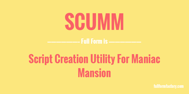 scumm-full-form