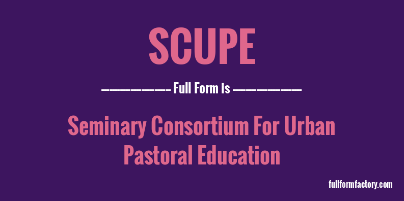 scupe-full-form