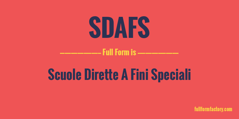 sdafs-full-form