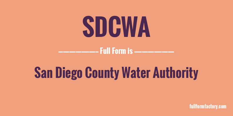 sdcwa-full-form
