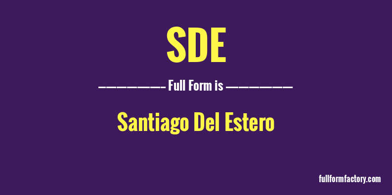 sde-full-form
