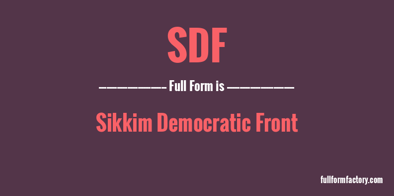 sdf-full-form