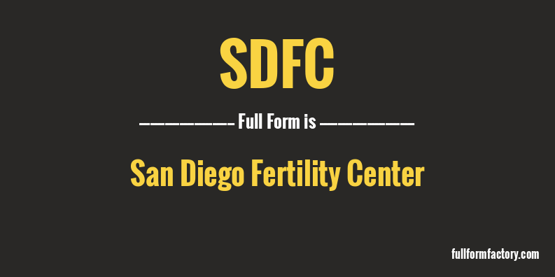 sdfc-full-form