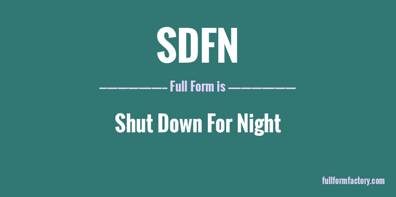 sdfn-full-form