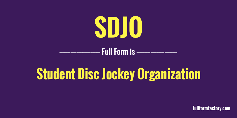 sdjo-full-form