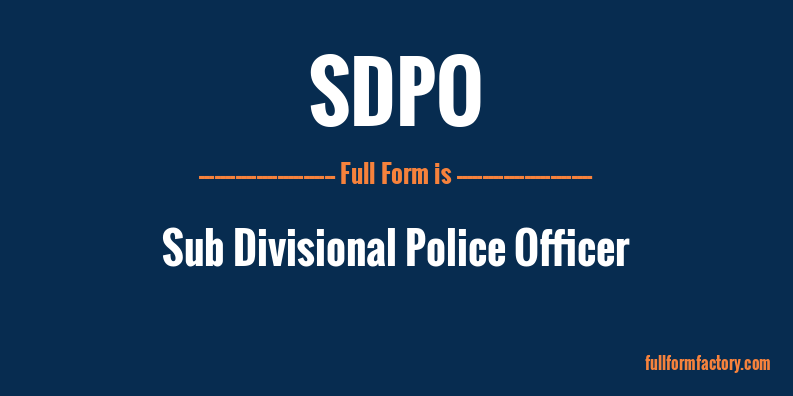 sdpo-full-form