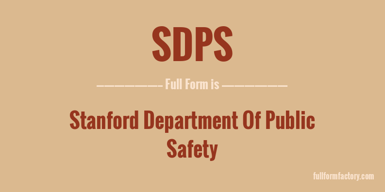 sdps-full-form