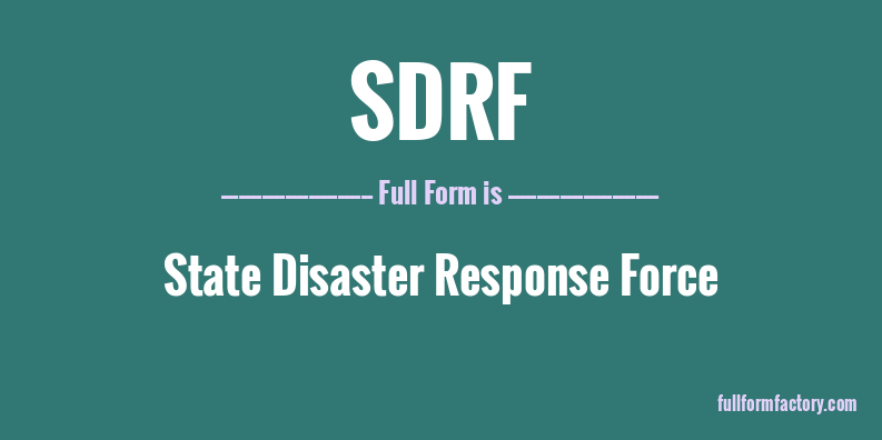 sdrf-full-form