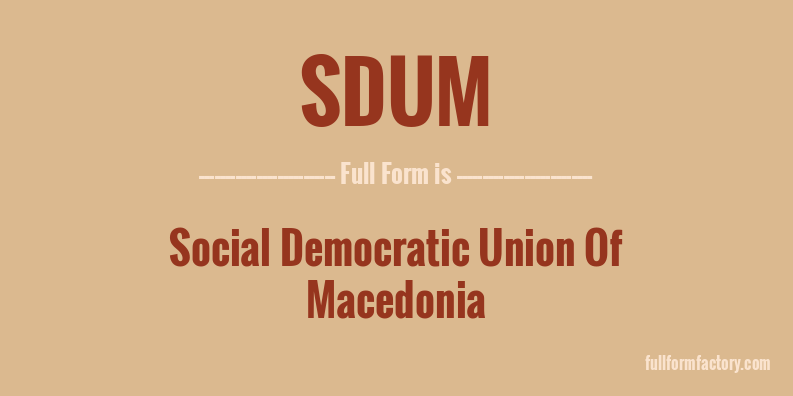 sdum-full-form