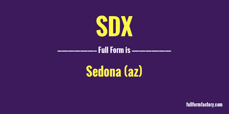 sdx-full-form