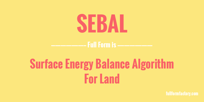 sebal-full-form