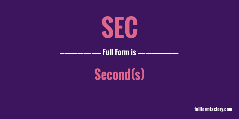 sec-full-form