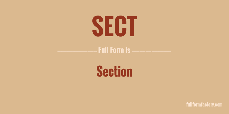 sect-full-form