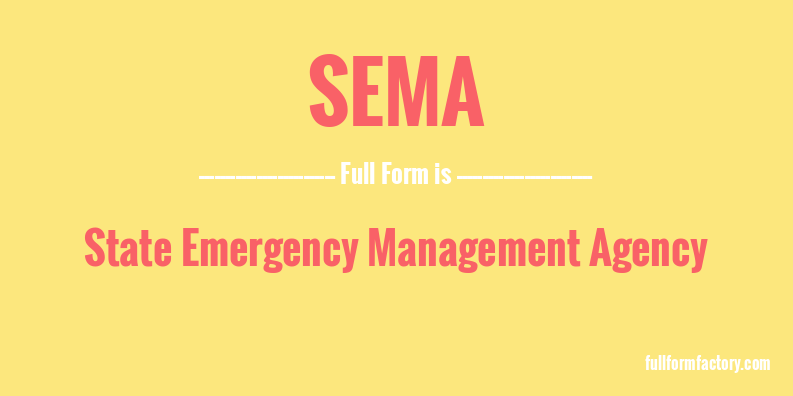 sema-full-form