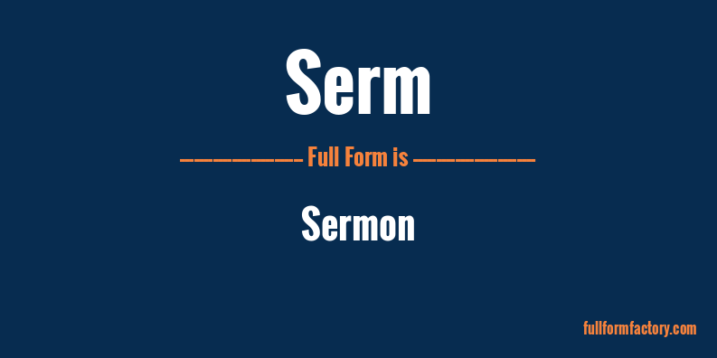 serm-full-form
