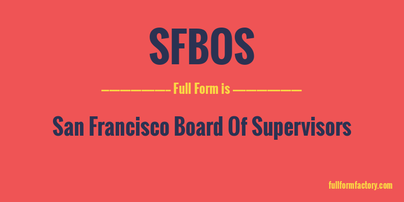 sfbos-full-form