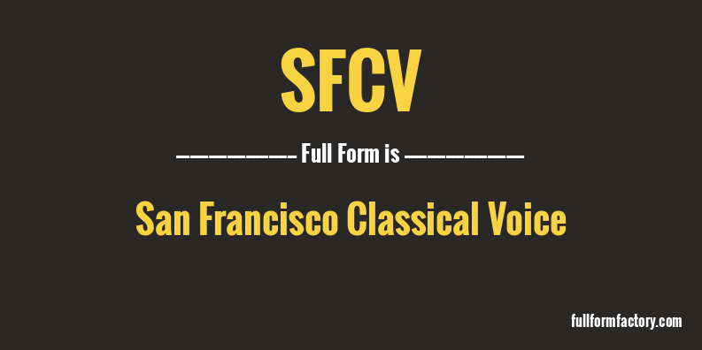 sfcv-full-form
