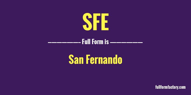 sfe-full-form