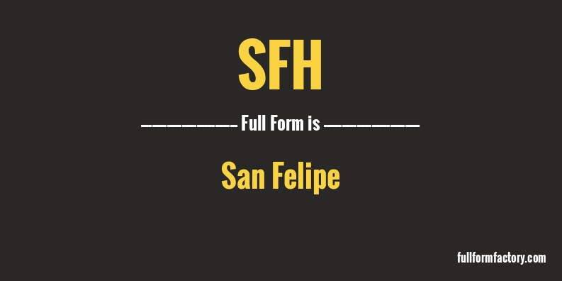 sfh-full-form