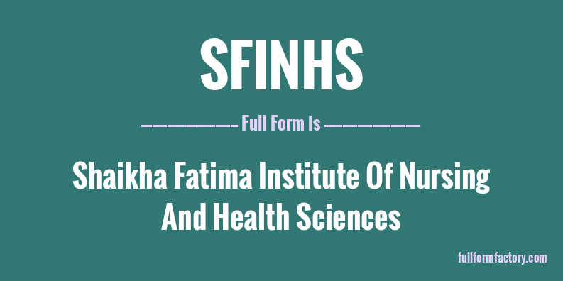 sfinhs-full-form