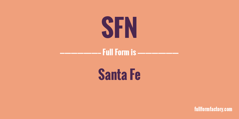 sfn-full-form