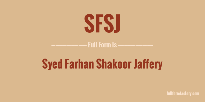 sfsj-full-form
