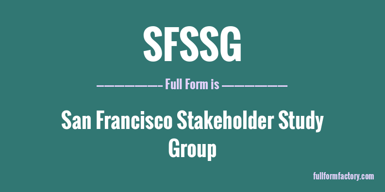 sfssg-full-form