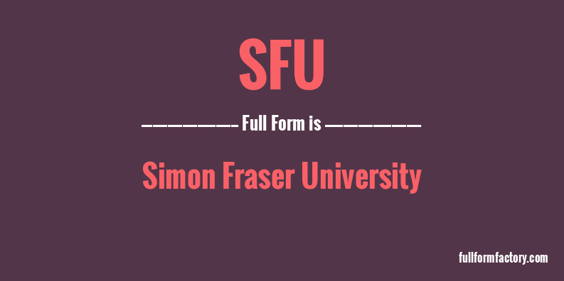 sfu-full-form