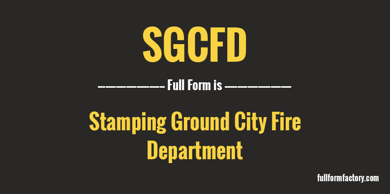 sgcfd-full-form