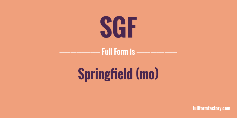 sgf-full-form