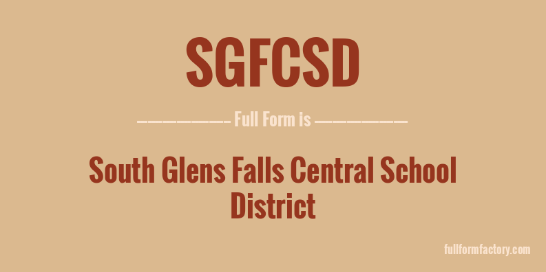 sgfcsd-full-form