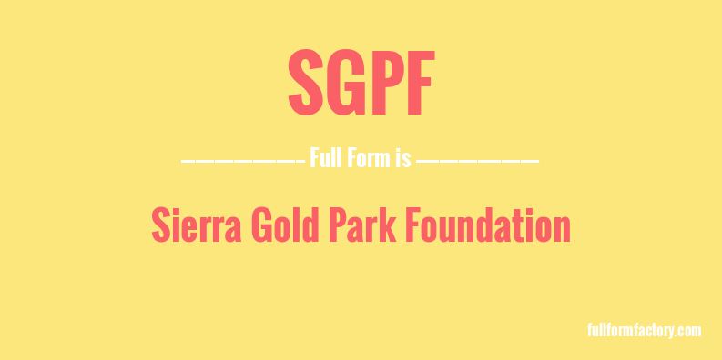 sgpf-full-form
