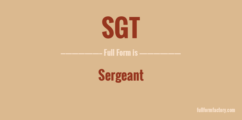 sgt-full-form
